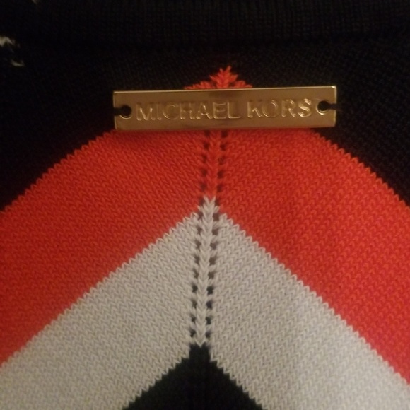 Michael Kors Sleeveless Chevron Sweater Dress - Picture 8 of 8